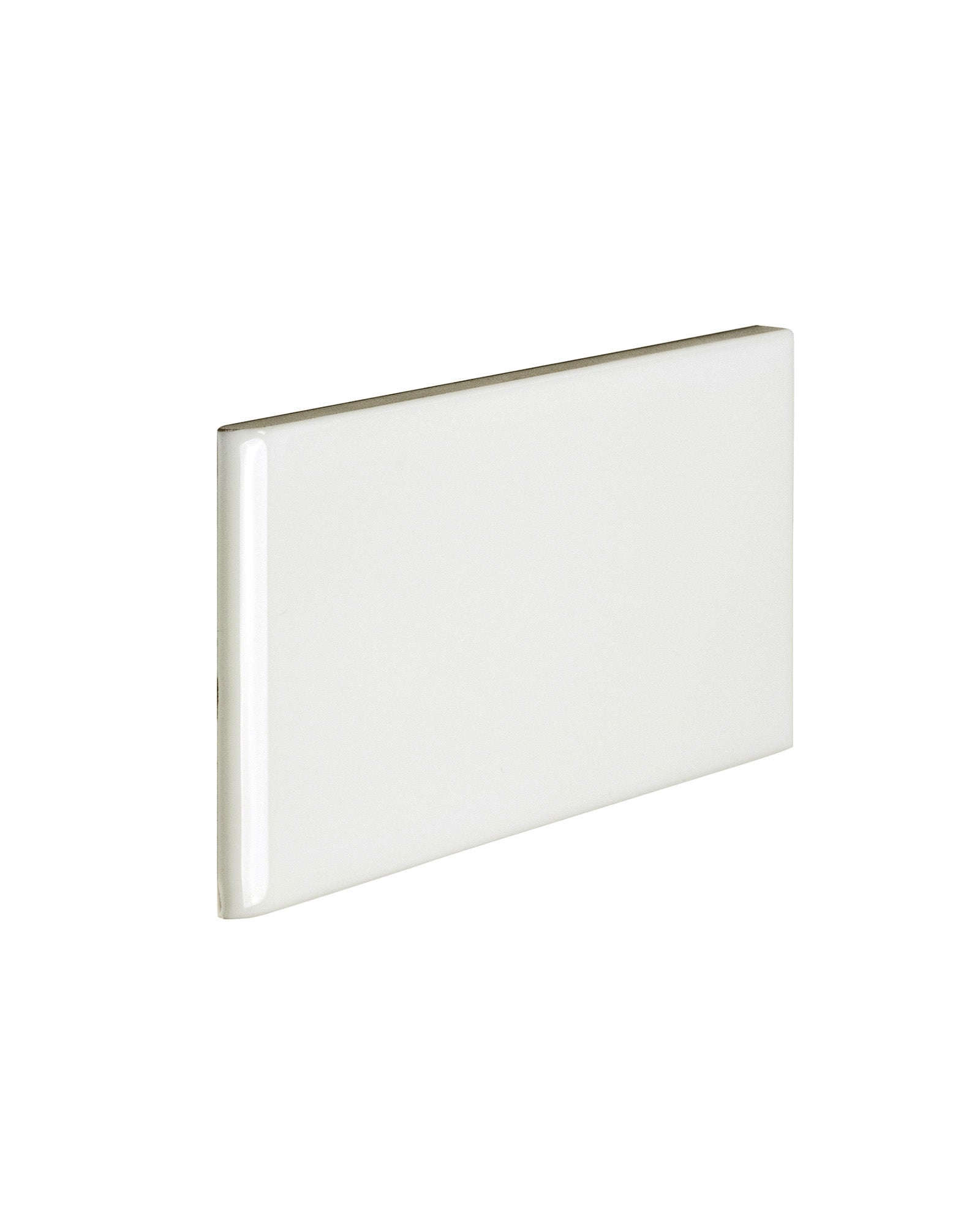 Kakel Victoria - 7,5 x 15 cm elfenbenshvid bullnose venstre hjørne  image