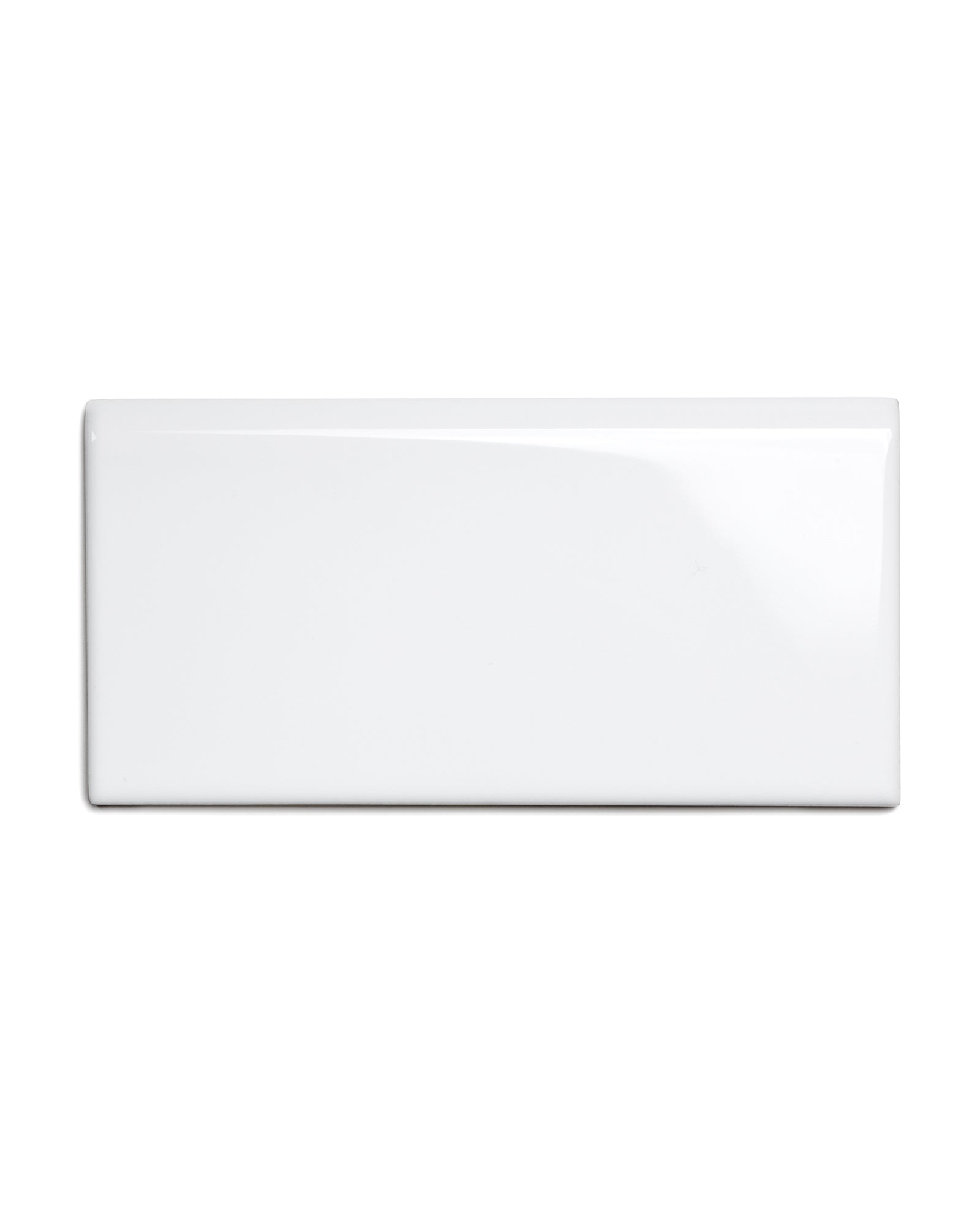 Victoria flis – 7,5 x 15 cm hvit bullnose langside image