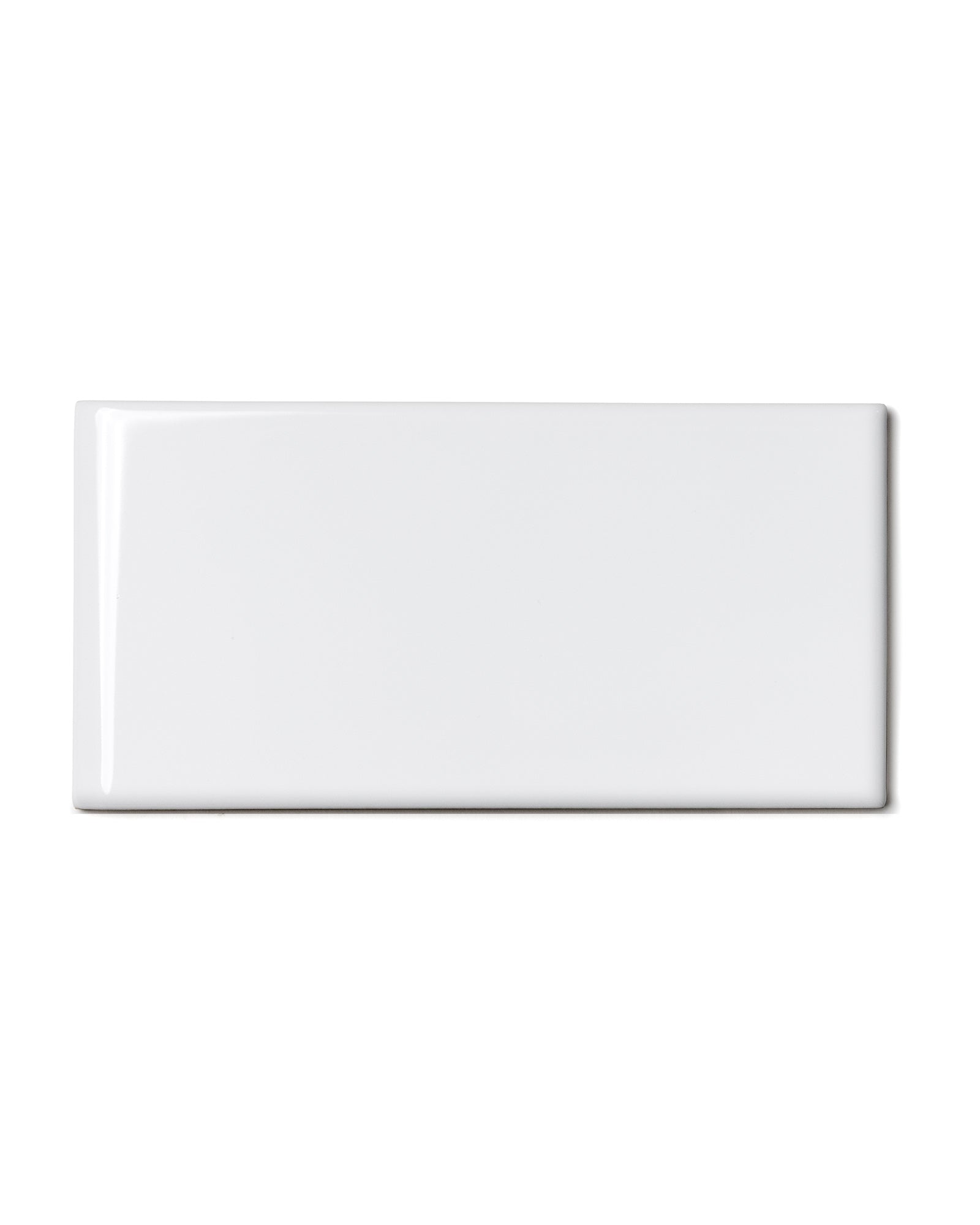 Victoria flis – 7,5 x 15 cm hvit bullnose kortside image
