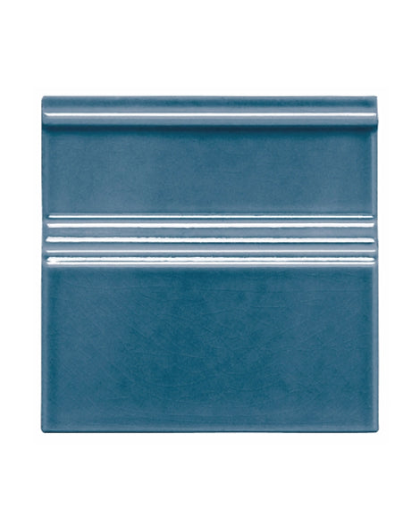 Kakel Bristol - Baseboard 15 x 15 cm (6 x 6 in) Blue, Crackled