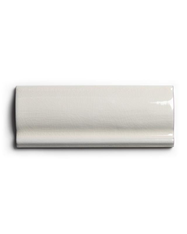 Tile Mayfair - Cracked Antique White Tile molding 5 x 13 cm Glossy, Slightly Wavy