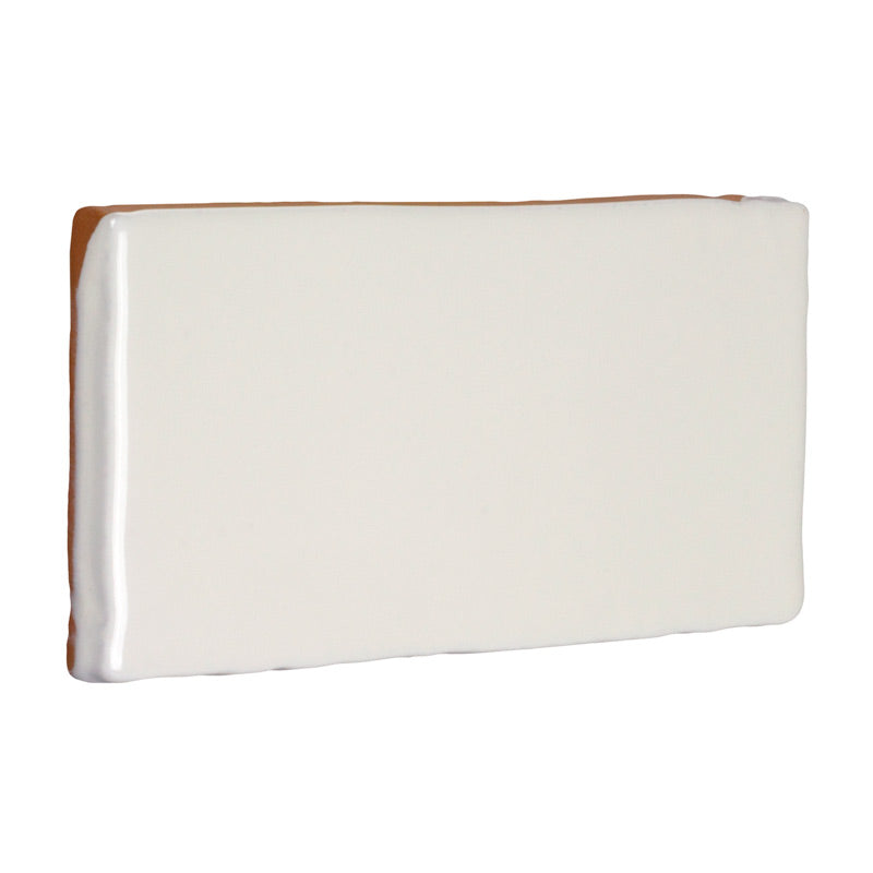 Kakel Mayfair - Elfenbensvit Halftile 7,5 x 15 cm blank, lätt vågigt image