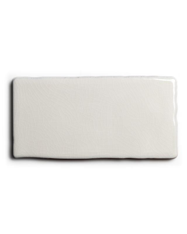 Tiles Mayfair - Cracked Antique White Halftile 7,5 x 15 cm Shiny, Dented