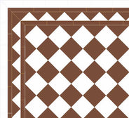 Granitfliesen – Schachbrettmuster, 15 × 15 cm, Schokoladenbraun/Weiß, - Chocolate CHO/Super White BAS thumbnail image