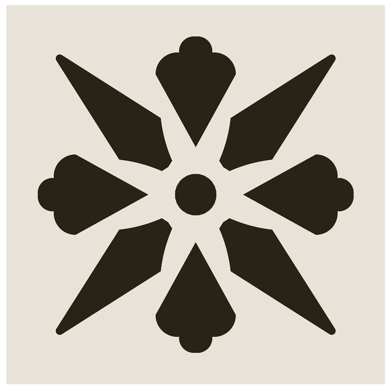 Floor Tiles - Victorian Encaustic 15 x 15 cm White/Black - Super White BAS/Black NOI