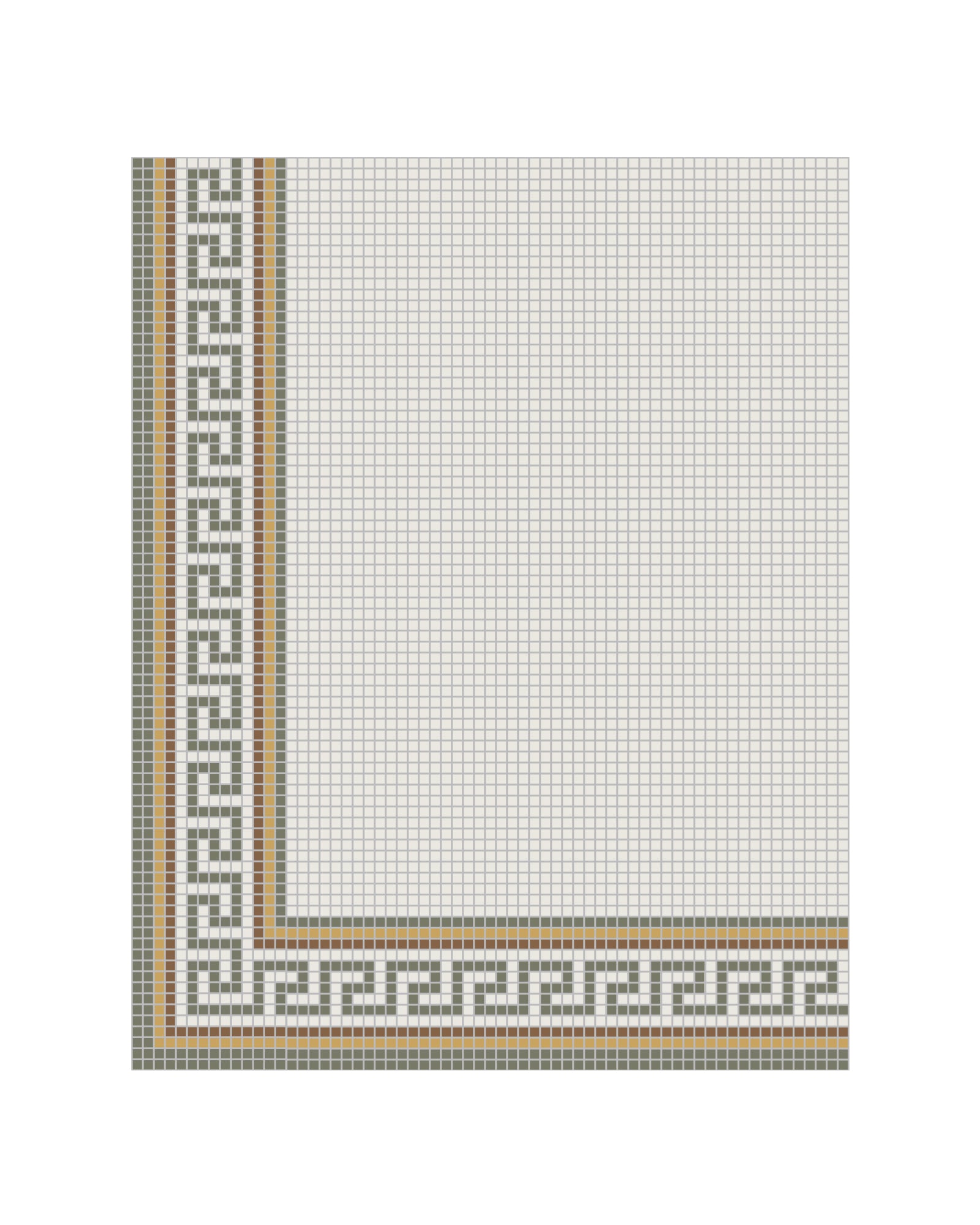 Tile border corner - Mosaic Regent Green image