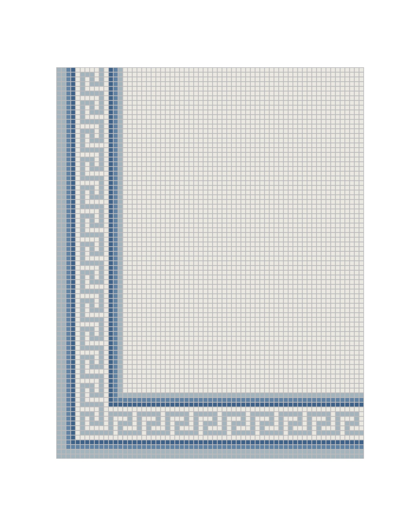Tile border corner - Mosaic Regent Blue image