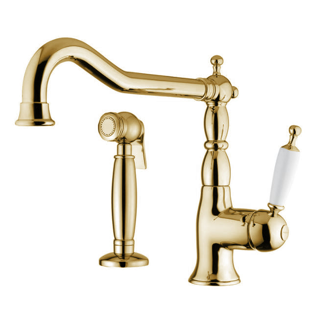 Kitchen Faucet - Oxford with Separate Hand Shower, Brass
