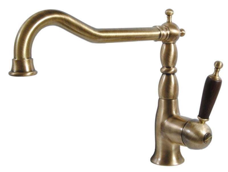 Kitchen Faucet - Oxford bronze/wood image