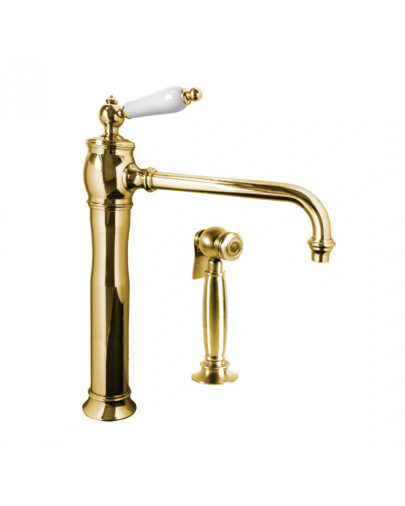 Kitchen Faucet - Horus Eloise with Hand Sprayer, Brass