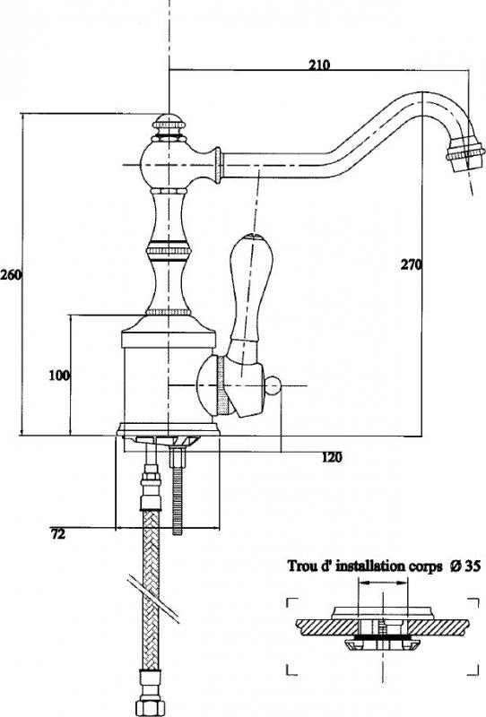Kitchen Faucet - Herbeau Royale brass image