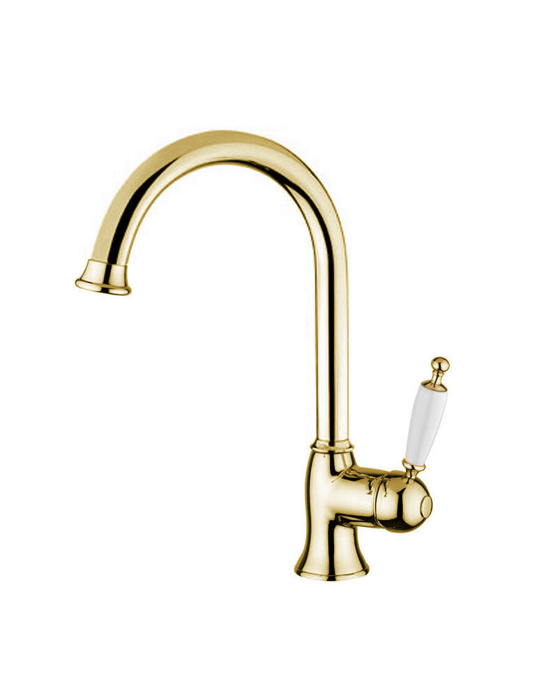 Kitchen Faucet - Oxford gooseneck brass