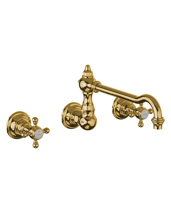 Kitchen Faucet - Horus Julia wall, untreated brass