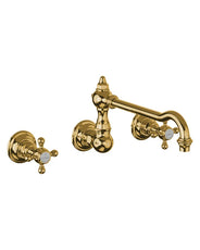 Kitchen Faucet - Horus Julia wall, untreated brass thumbnail image