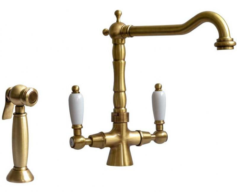 Kitchen Faucet - Chelsea bronze with separate hand spray