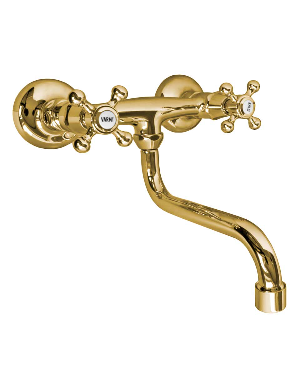 Kitchen Faucet - Wall Kensington brass