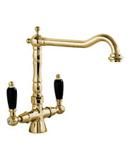 Kitchen Faucet - Chelsea brass with black details thumbnail image