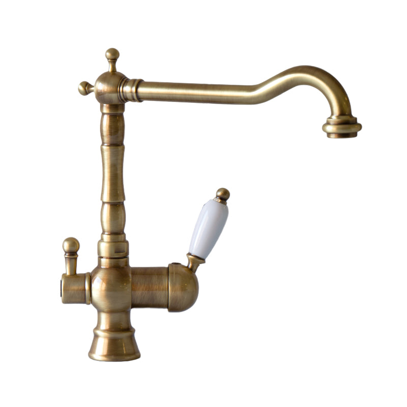 Kitchen Faucet - Nottingham brass with Dishwasher Shut off Valve - Bronze