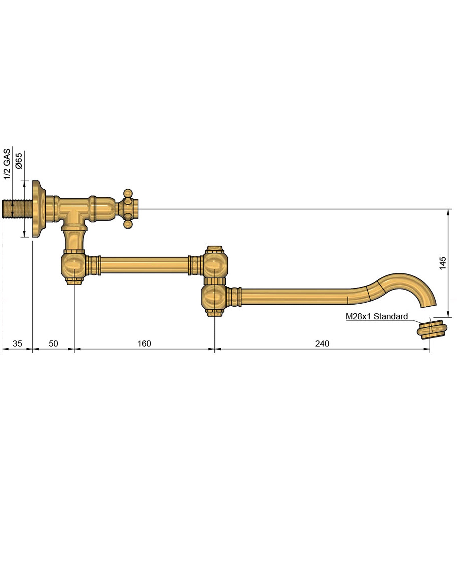 Pot Filler – Yorkshire Brass image