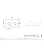 Kjøkkenvask – Classic Shaker Double 800 thumbnail image