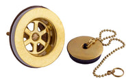 Drain valve for sink - Brass with plug thumbnail image