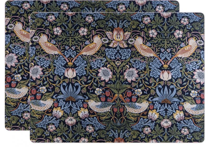 Place Mats 2-pcs - William Morris, Strawberry Thief