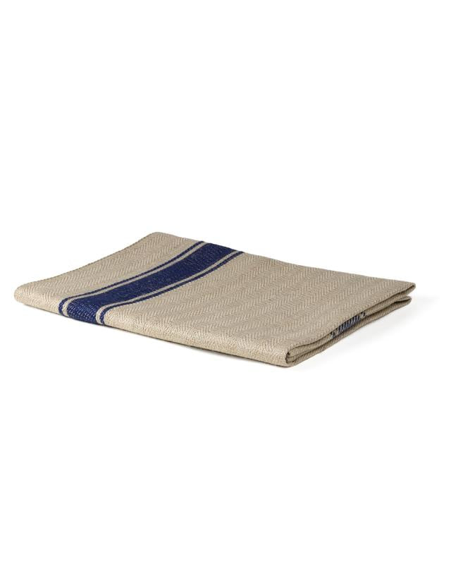 Kitchen Towel - Linen 50 x 70 cm (19.7 x 27.6 in.), Folk Unbleached/Blue