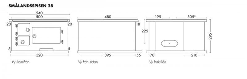 Vedkomfyr - Smålandsspisen 28 (U) image