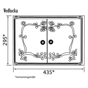 Vedluke - Støpejern, for Innmuring image