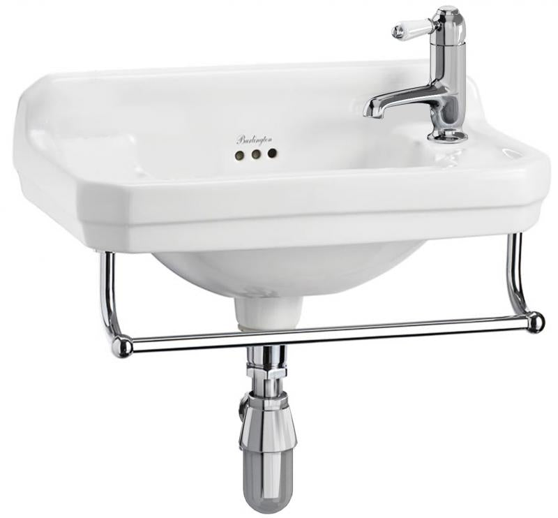 Bathroom Sink - Burlington Edwardian JR - 51 cm (20.1 in.) with Towel Bar