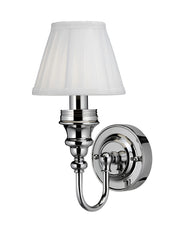 Burlington Bathroom Light - Chrome base and pleated shade thumbnail image