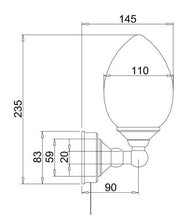 Badrumslampa - Burlington vägglampa med droppskärm thumbnail image
