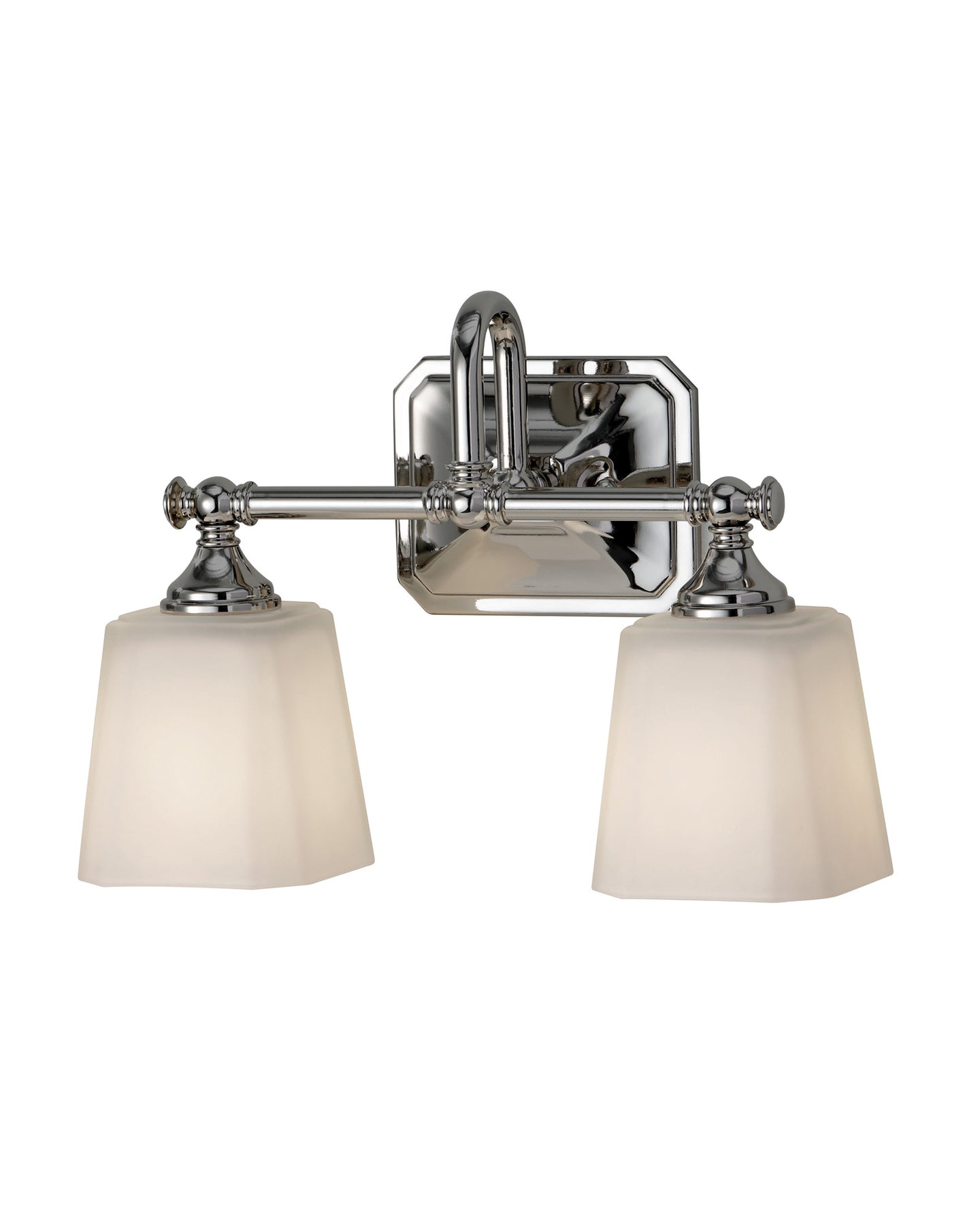Bathroom lamp - Wall lamp Addislade two-armed chrome / glass