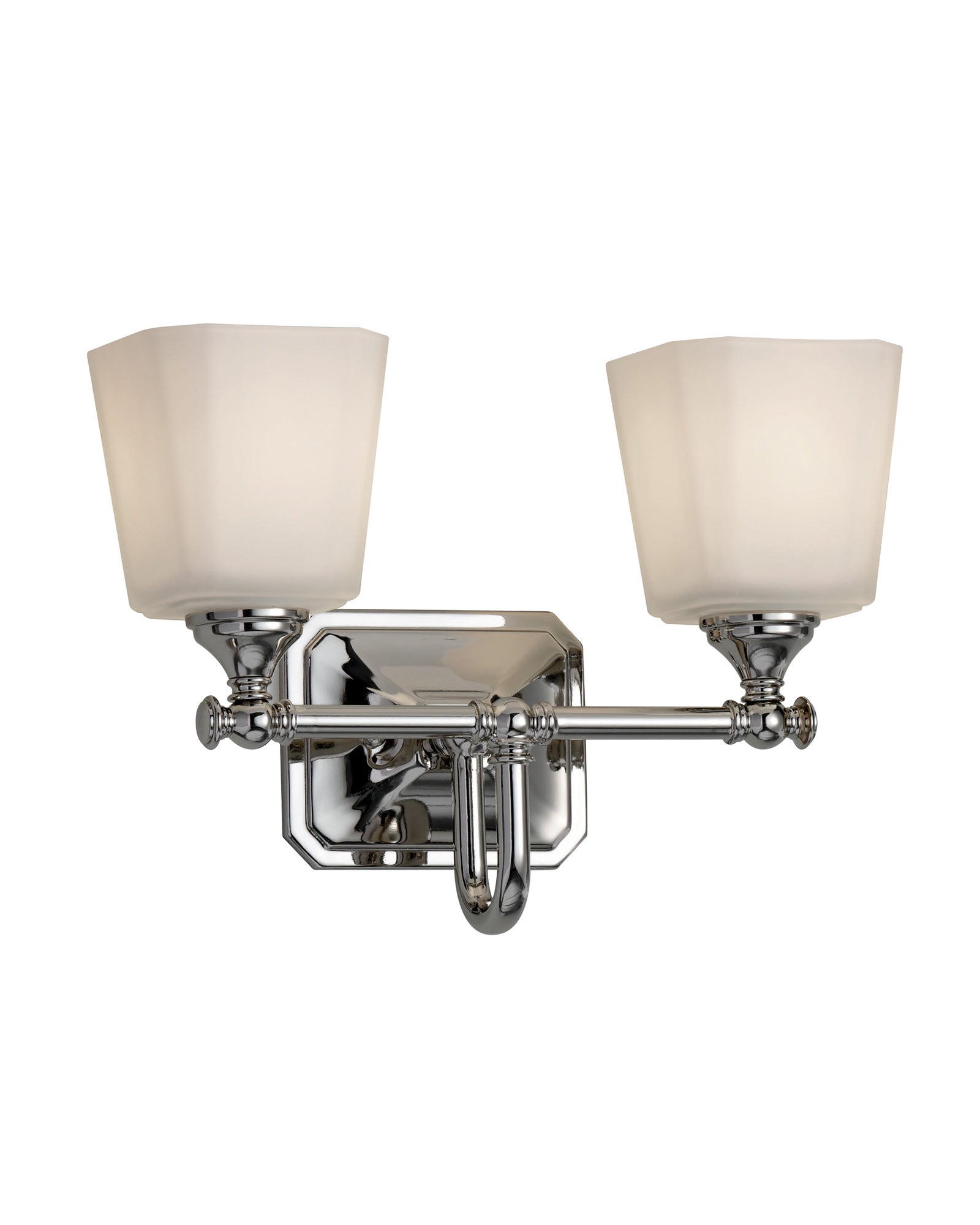 Bathroom lamp - Wall lamp Addislade two-armed chrome / glass image
