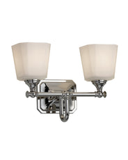 Bathroom lamp - Wall lamp Addislade two-armed chrome / glass thumbnail image