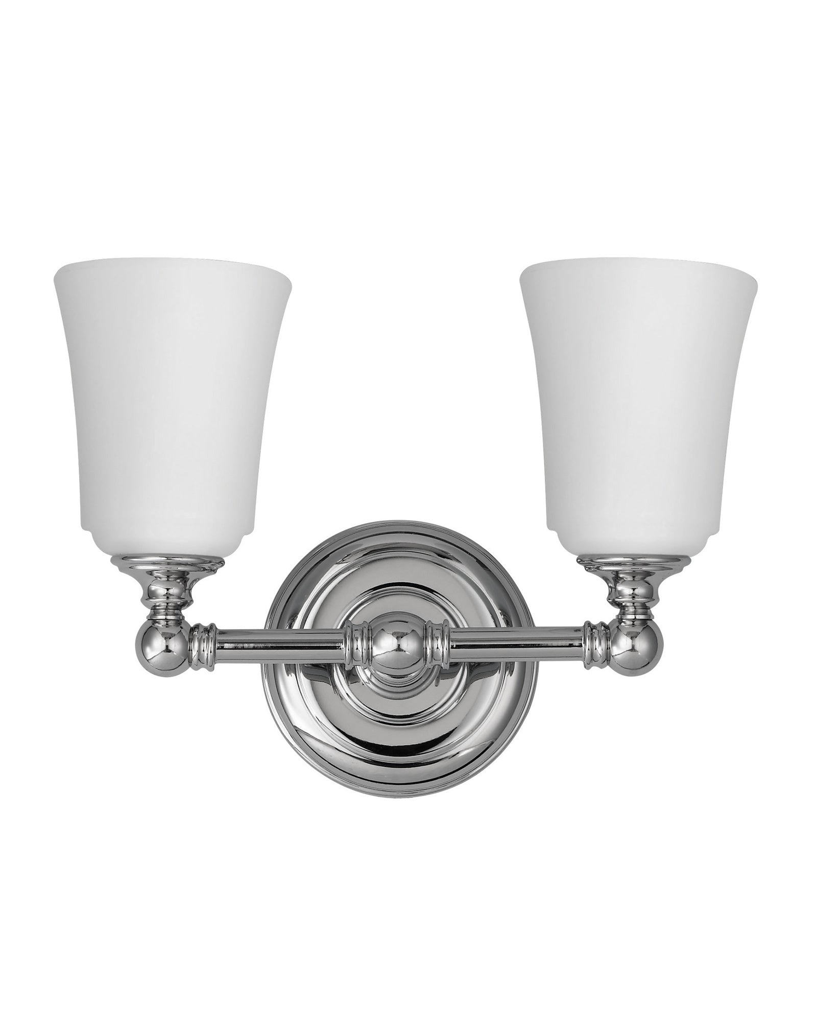 Bathroom lamp - Wall lamp Coquet two-armed chrome / frosted image
