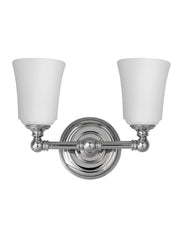 Bathroom lamp - Wall lamp Coquet two-armed chrome / frosted thumbnail image