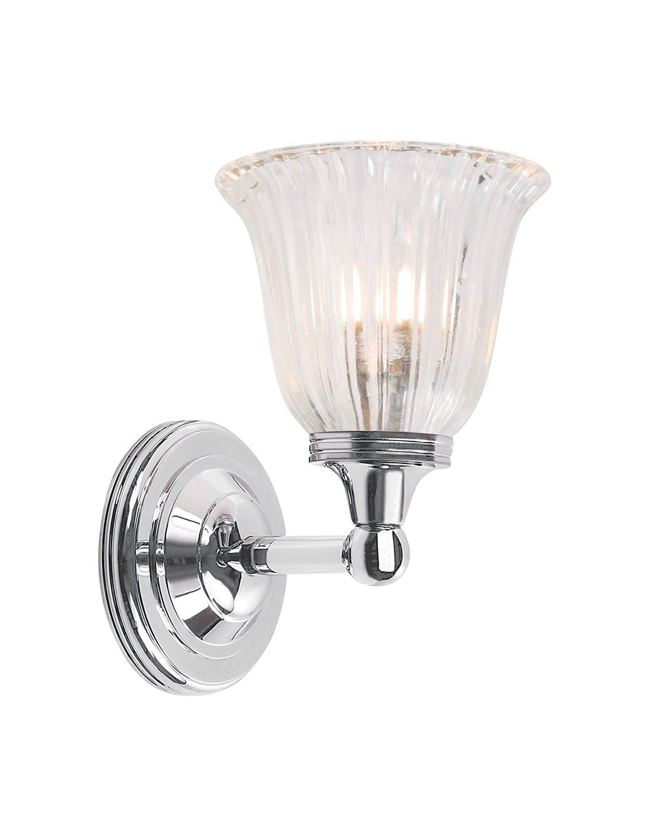 Bathroom Lamp - Wall Lamp Truro Chrome / Glass