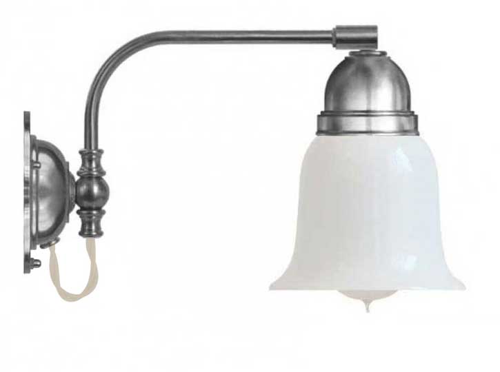 Wall Lamp - Gripenberg Nickel-Plated, Opal White Bell, White