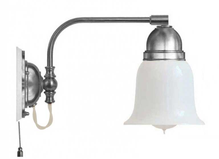 Wall Light - Gripenberg - Nickel - Opal White Cloche Shade image