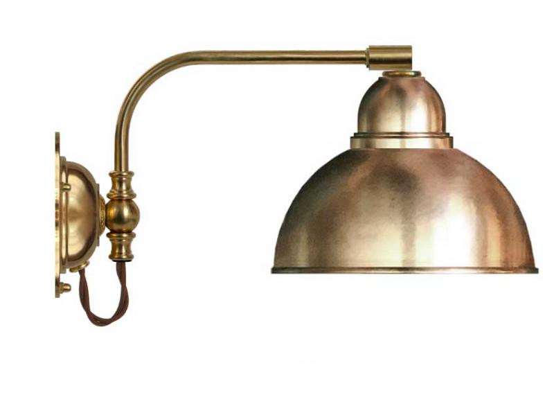 Wall Lamp - Gripenberg Brass Shade, Brown