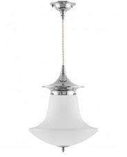 Loftlampe - Dahlberg Sladdpendel 100 Nikkel, klokkeformet skærm thumbnail image