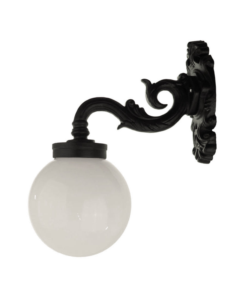 Exterior Lamp - Wall lantern Glimmerö white globe shade down image
