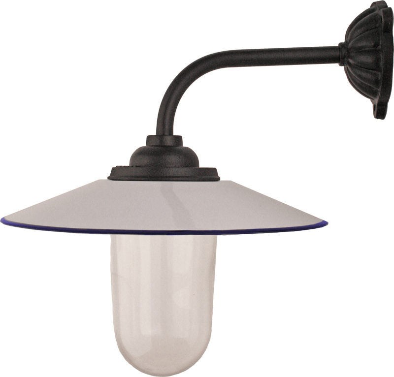Outdoor Light - Fixed 90° Light - Short Mount Arm - White Shade
