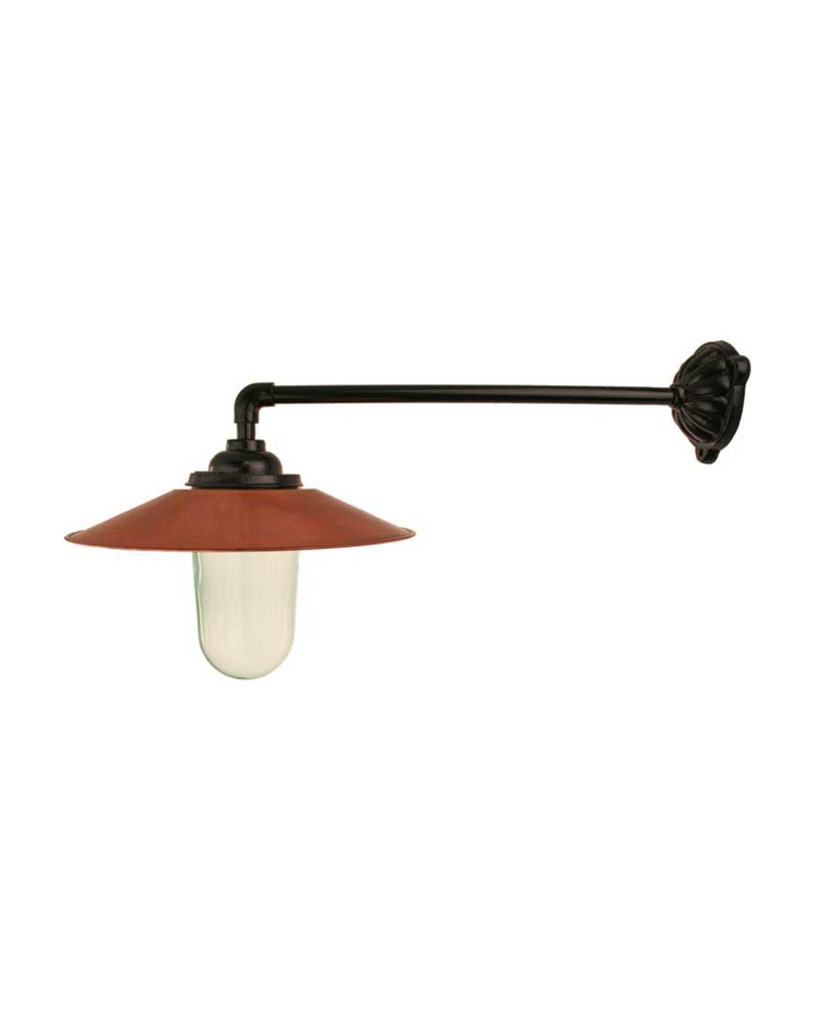 Luminaire extérieur - applique de grange Raccord droit à 90°, écran en cuivre image