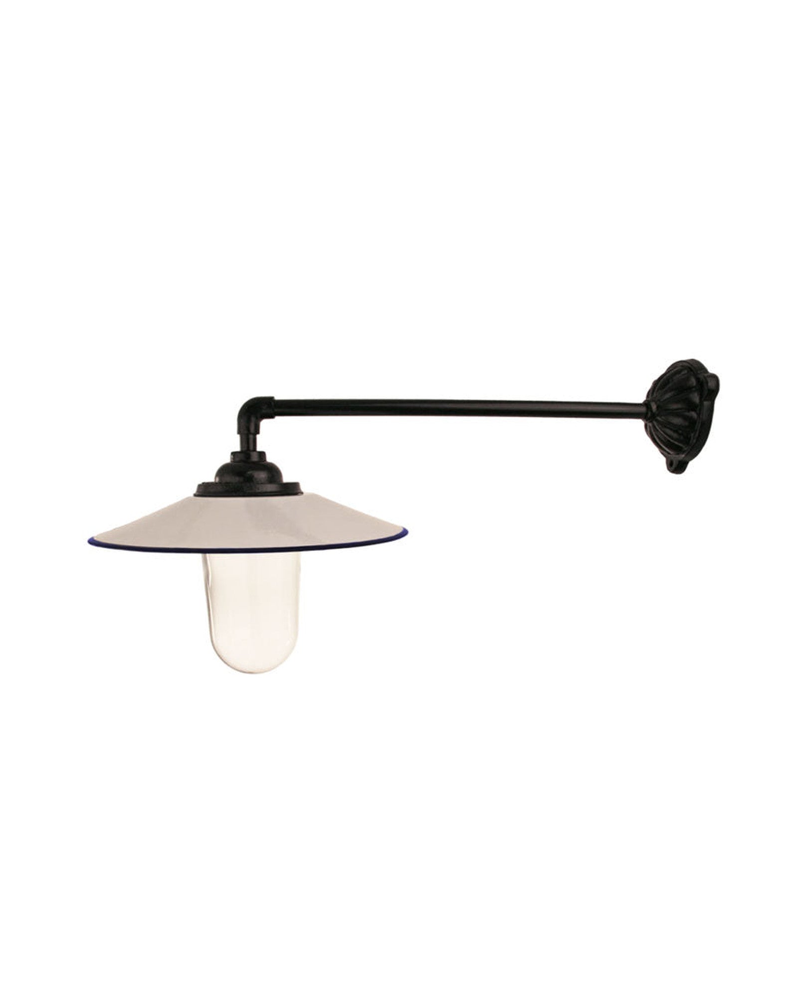 Luminaire extérieur - applique de grange Raccord droit à 90°, écran blanc image
