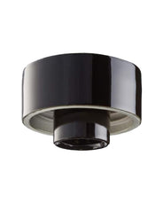 Lampesokkel af porcelæn – sort/lige, IP20 thumbnail image