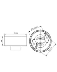 Lampesokkel af porcelæn – sort/lige, IP20 thumbnail image