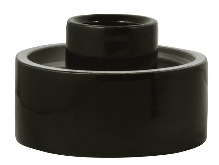Lampesokkel af porcelæn – sort/lige, IP20 image