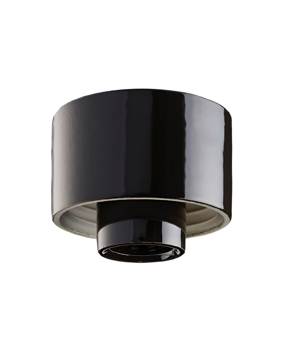 Socle de lampe pour extérieur/pièces humides - Noir/droit IP54